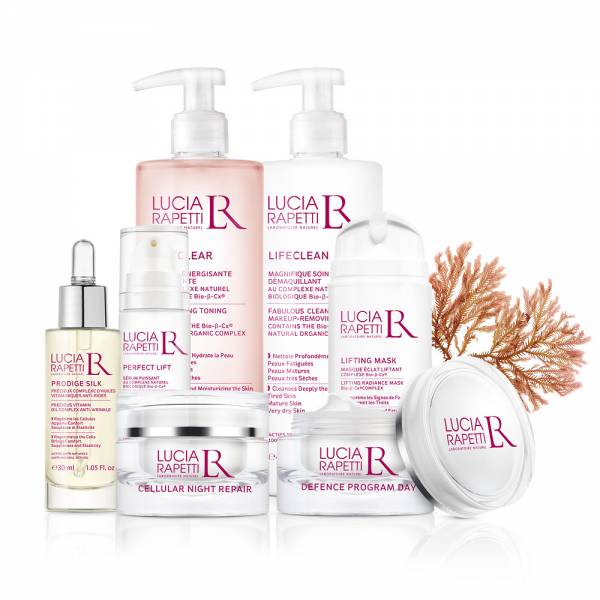 Produits visage, corps et compléments alimentaires du laboratoire LUCIA RAPETTI en institut de beauté à Strasbourg